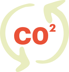 A circle with the words co2 and arrows.